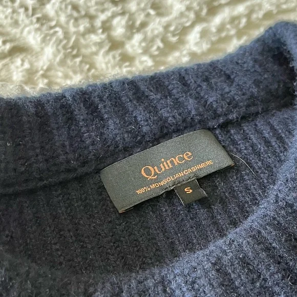 NWOT Quince Mongolian Cashmere Fisherman Crewneck Sweater 100% Cashmere - Small - Picture 8 of 13